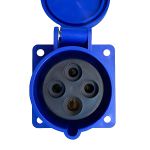 Tomada Industrial Sobrepor 16a 9h 220v 3p+t Ip44 Azul