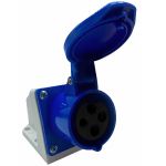 Tomada Industrial Sobrepor 16a 9h 220v 3p+t Ip44 Azul