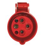 Acoplamento Tomada Industrial 3P+T 32A 6H 380-415V Ip44 Vermelho