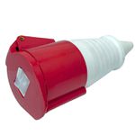 Acoplamento Tomada Industrial 3P+T 32A 6H 380-415V Ip44 Vermelho