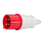 Plugue de Tomada Industrial 3P+T 32A 6H 380-415V Ip44 Vermelho