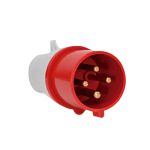 Plugue De Tomada Industrial 16A 6H 380-415V 3P+T Ip44 Vermelho