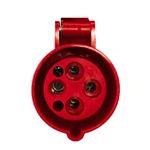 Acoplamento Tomada Industrial 3P+T 16A 6H 380-415V Ip44 Vermelho