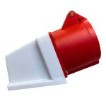 Tomada Industrial Sobrepor 32A 6H 380V 3P+T+N IP44 Vermelho