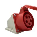 Tomada Industrial Sobrepor 3P+T+N 16A 380-415V 6H IP44 Vermelho