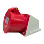 Tomada Industrial Sobrepor 3P+T+N 16A 380-415V 6H IP44 Vermelho