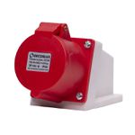 Tomada Industrial Sobrepor 3P+T+N 16A 380-415V 6H IP44 Vermelho