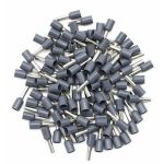Kit 50 Terminais Ilhós Tubular 4 mm Cinza