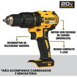 Parafusadeira Furadeira De Impacto Brushless 1/2 Pol. 20v Sem Bateria