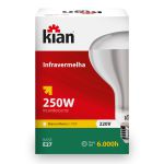 Lâmpada De Secagem Infravermelha Aquecimento 250W 220V