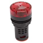 Sinaleiro Sonoro Cigarra Led Vermelho Painel 22mm 220v Lukma