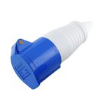 Acoplamento Tomada Industrial 32A 6H 220-240V 2P+T Ip44 Azul
