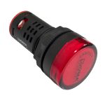 Sinaleiro Led Redondo Luz Vermelha 220v 22mm Lukma