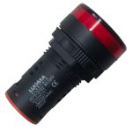 Sinaleiro Led Redondo Luz Vermelha 220v 22mm Lukma
