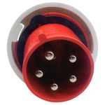 Plugue De Tomada Industrial 63a 6h 380-415v 3p+t+n Ip65 Vermelho