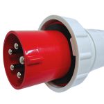 Plugue De Tomada Industrial 63a 6h 380-415v 3p+t+n Ip65 Vermelho