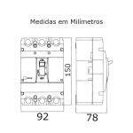 Disjuntor Em Caixa Moldada Tripolar 125a 45ka Lkm1-125a
