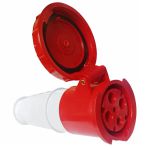 Acoplamento Tomada Industrial 63A 6H 380-415V 3P+T Ip65 Vermelho