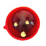 Plugue de Tomada Industrial 2P+T 32A 9H 380-415V Ip44 Vermelho