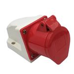 Tomada Industrial Sobrepor 2P+T 32A 380-415V 9H IP44 Vermelho