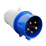 Plugue De Tomada Industrial 3P+T+N 16A 220-240v 9h Ip44 Azul