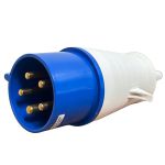 Plugue De Tomada Industrial 32a 9h 220-240v 3p+t+n Ip44 Azul