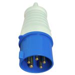 Plugue De Tomada Industrial 32a 9h 220-240v 3p+t+n Ip44 Azul