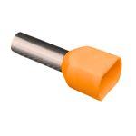Kit 50 Terminais Ilhós Tubular Duplo 4,00mm Laranja