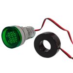 Voltímetro Amperímetro Digital 22mm Verde 60 500v 100a Lukma