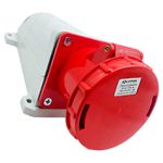 Tomada Industrial Sobrepor 3P+T+N 63A 380-415V 6H IP44 Vermelho