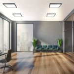 Plafon Preto Quadrado 36w Led Sobrepor 6500k Luz Branca Fria