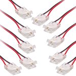 Kit 10 Conectores Força Fita Led Emenda C/ Rabicho 10mm 127/220V