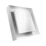 Luminária Plafon Sobrepor Teto Luz Indireta 35x35 Quadrado