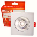 Spot Embutir Led Dicroica Quadrado Branco 7w 3000k