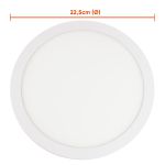 Painel Plafon Led Embutir Redondo 18w 4000k Branco Neutro