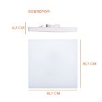 Painel Plafon Led De Sobrepor Quadrado Frameless 24w 4000k