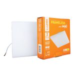 Painel Plafon Led De Sobrepor Quadrado Frameless 24w 4000k