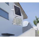 Refletor Led Solar 100w 6500k Com Painel E Controle Remoto 
