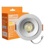 Spot Led De Embutir Dicroica Redondo Branco 5w 3000k Bivolt