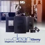 Módulo Interruptor Simples Preto Fosco Ebony Clean Margirius