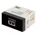 Tomada Carregador Usb 2a Preto Fosco Ebony Clean Margirius