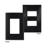 Placa 4x2 3 Postos Preto Fosco Ebony Clean Margirius