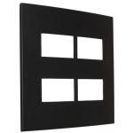 Placa 4x4 4 Postos Preto Fosco Ebony Clean Margirius