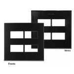 Placa 4x4 4 Postos Preto Fosco Ebony Clean Margirius