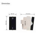 Interruptor Bipolar Simples 25a Preto Fosco Clean Margirius