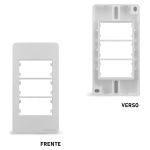 Placa e Suporte Condulete 1” Branca 3 Postos Sleek Margirius 