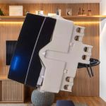 Interruptor Paralelo Com Luz Preto Fosco Clean Margirius