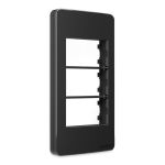 Placa e Suporte Condulete 1” Preto 3 Postos Sleek Margirius