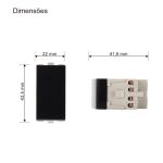Interruptor Intermediário 10a Preto Brilhante Margirius Sleek