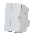 Módulo Interruptor Duplo Paralelo Branco Sleek Margirius